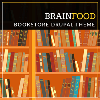 Brainfood - Bookstore & Online Library Drupal 8 Theme