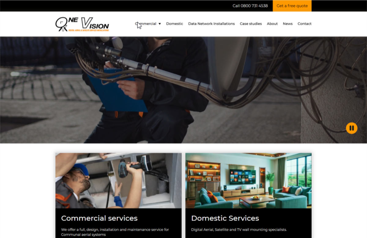 Project Showcase: Residential & Commercial TV and Network Installation Services Platform
