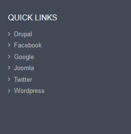 Quick Links display