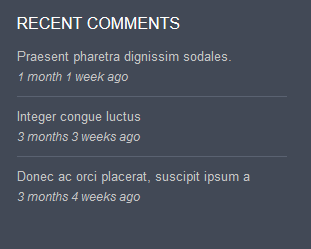 Recent Comments display