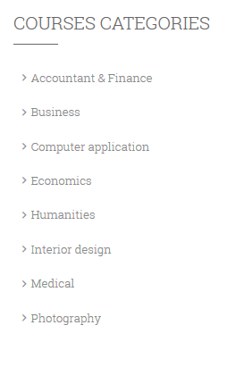 Courses Categories
