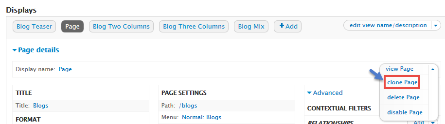 Blogs Two Column configuration