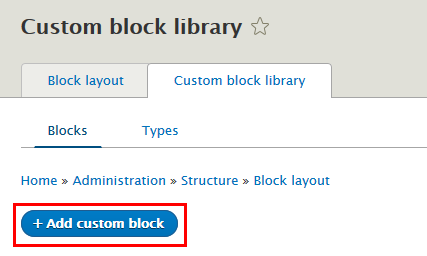Tags block configuration