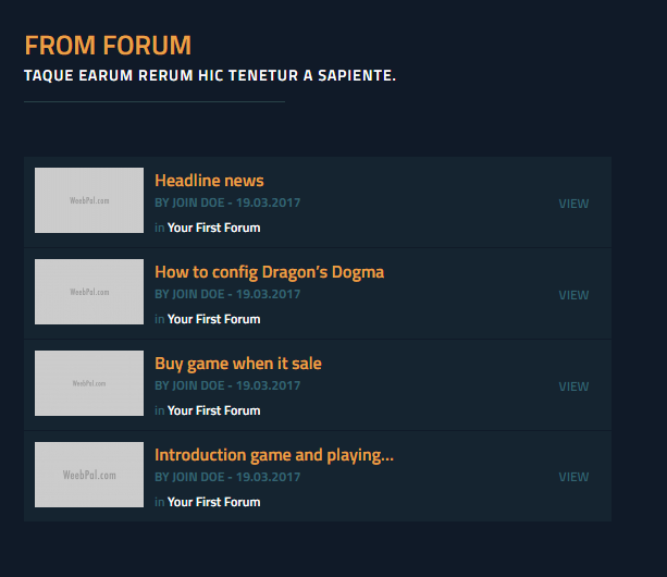 Our Forum