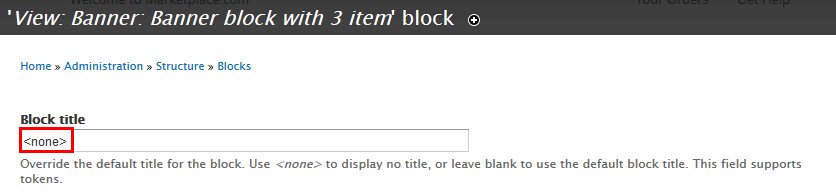 Configure Banner block