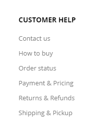 Customer help