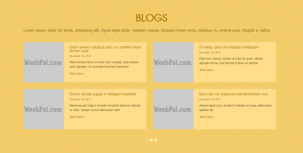 Blogs configuration