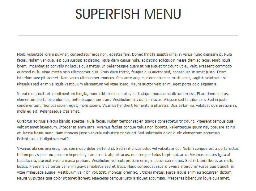 Superfish Menu