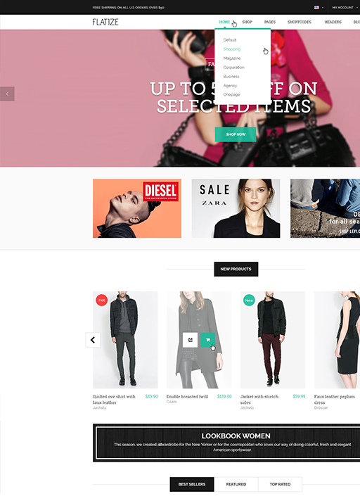 Flatize - Shopping & eCommerce Drupal Theme