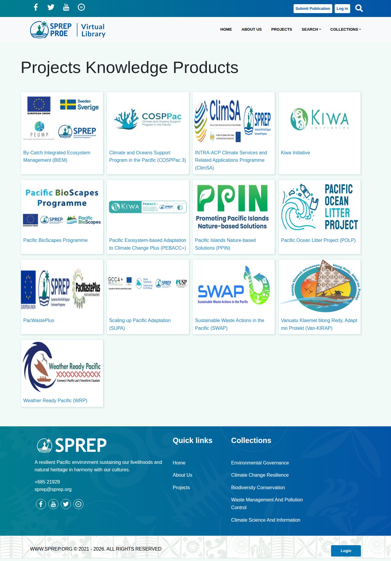 SPREP Virtual Library screenshot 1