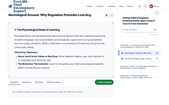 Study a lesson beside the course curriculum.