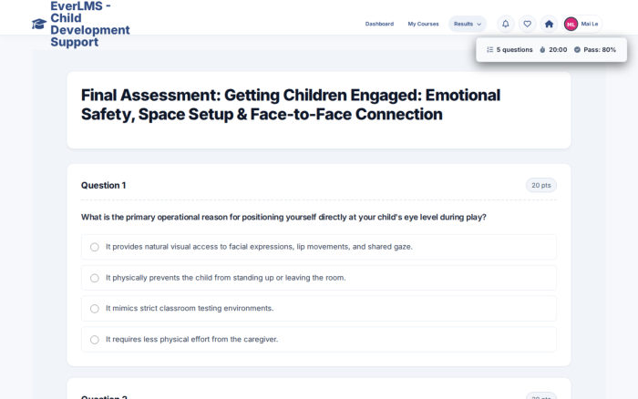 Check the assessment instructions and question controls.