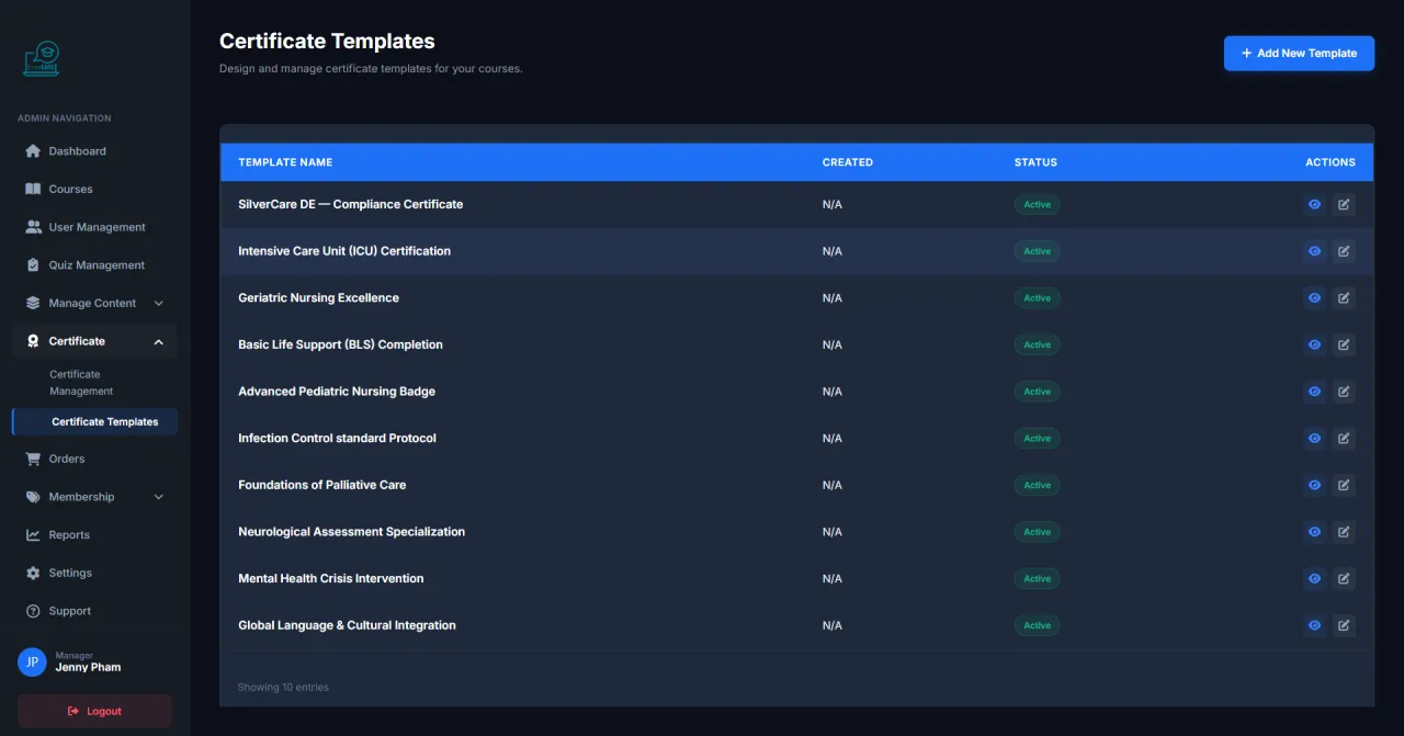 Certificate Templates