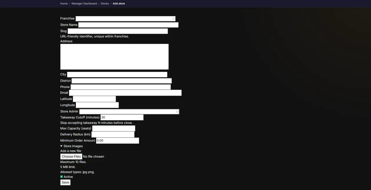 Add Stores