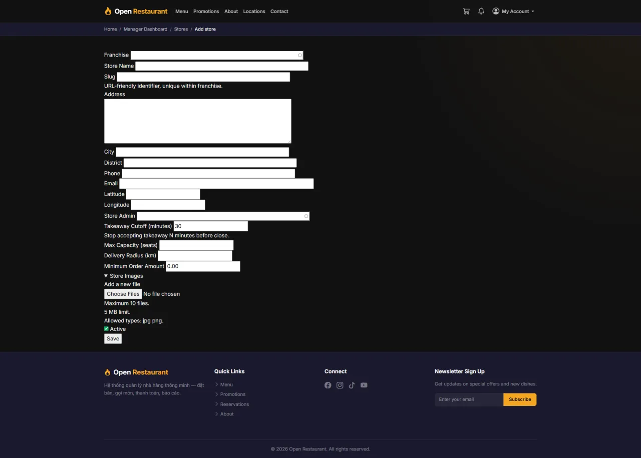 Add Stores