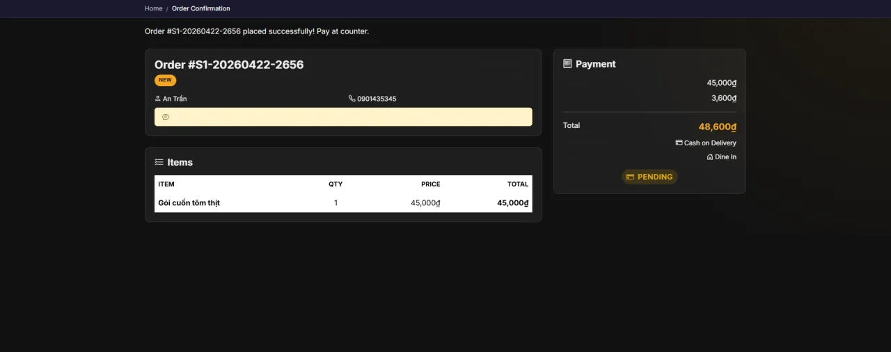 Order Confirmation