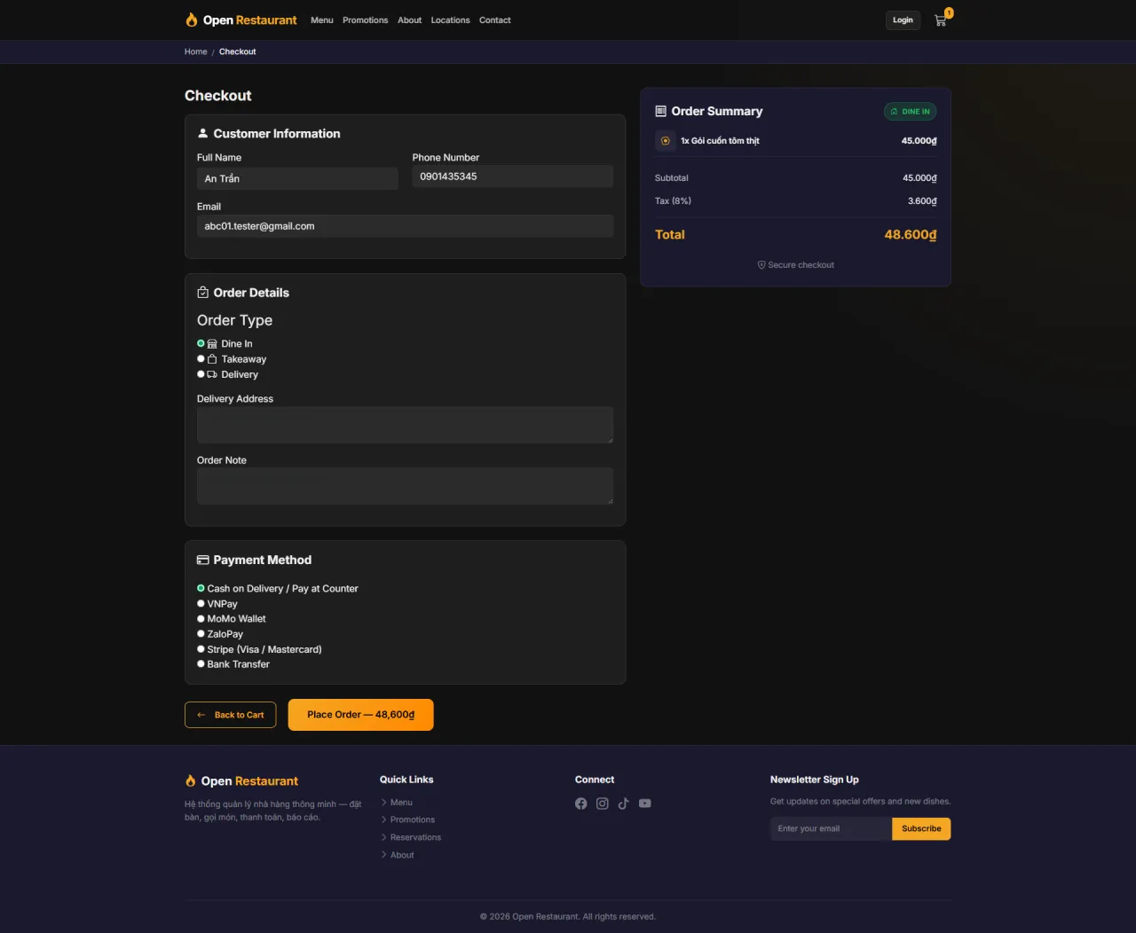 Checkout