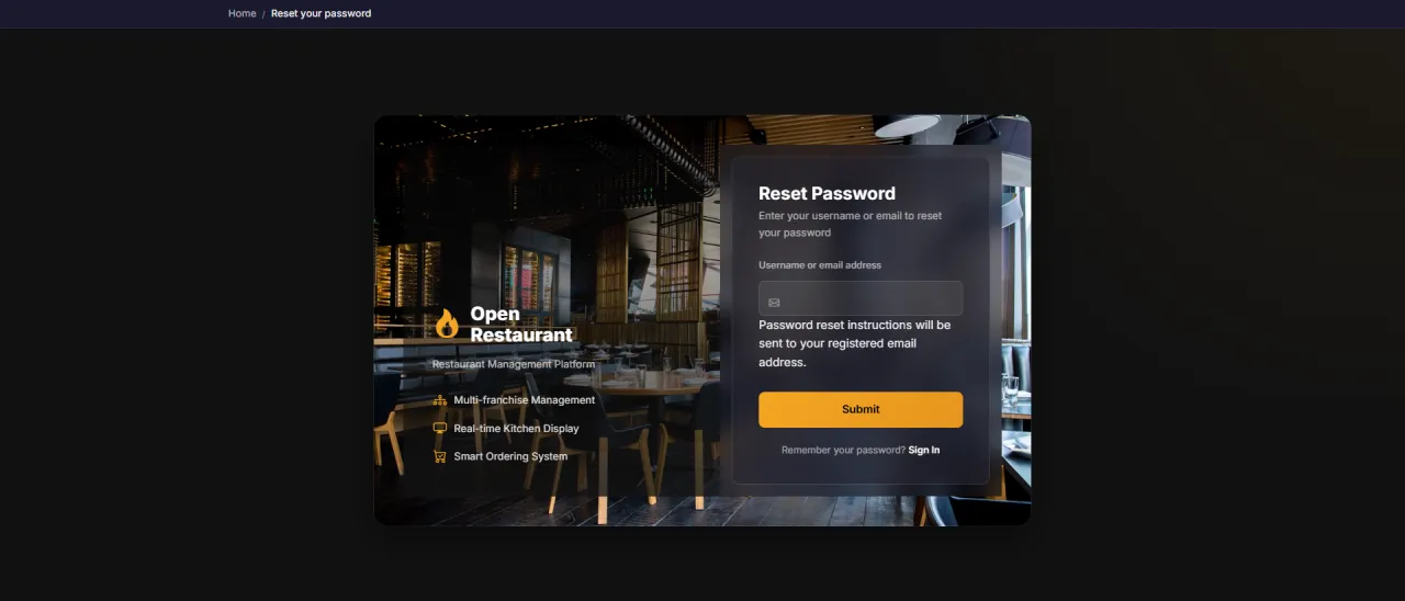 Reset Password
