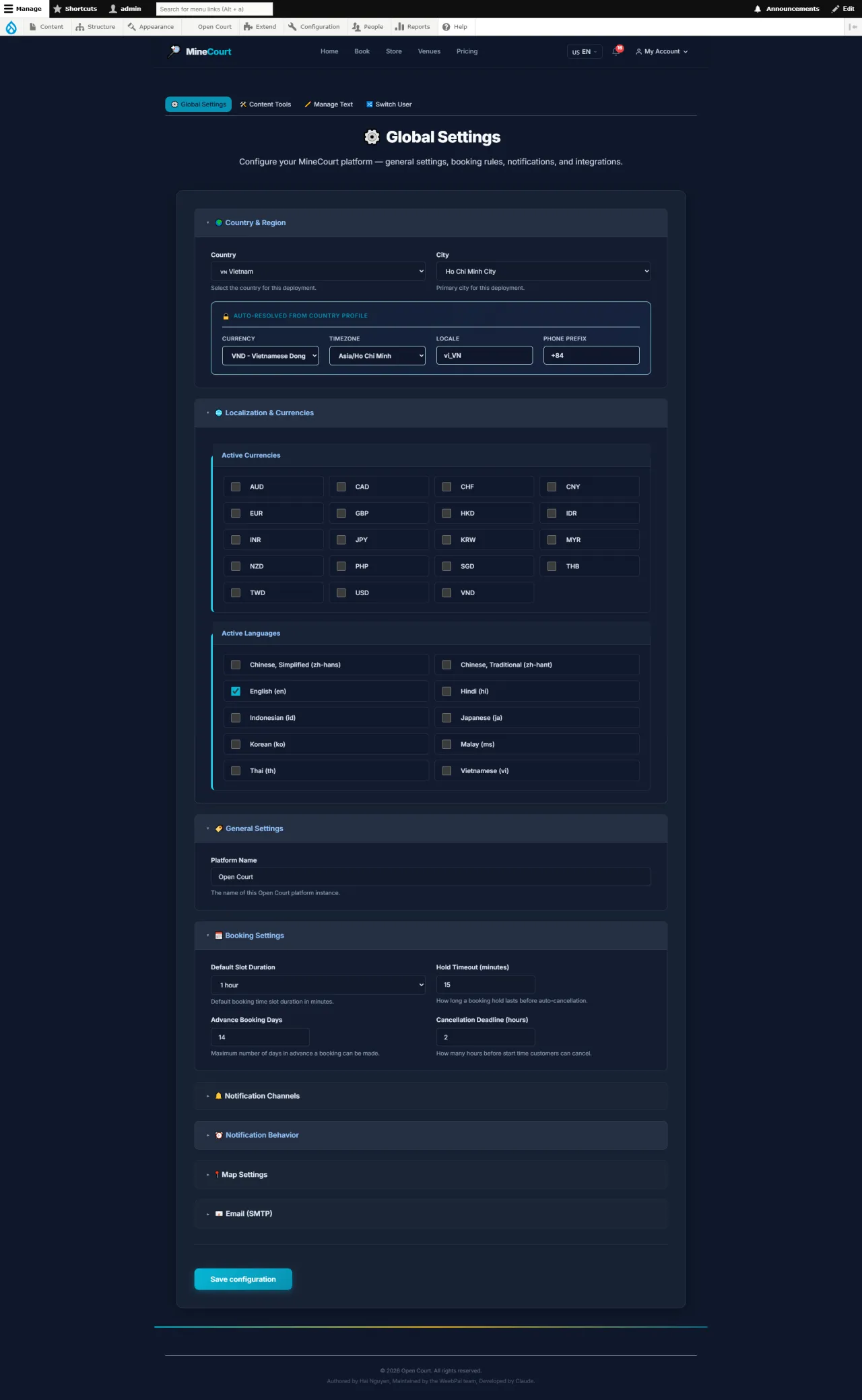 Global Settings