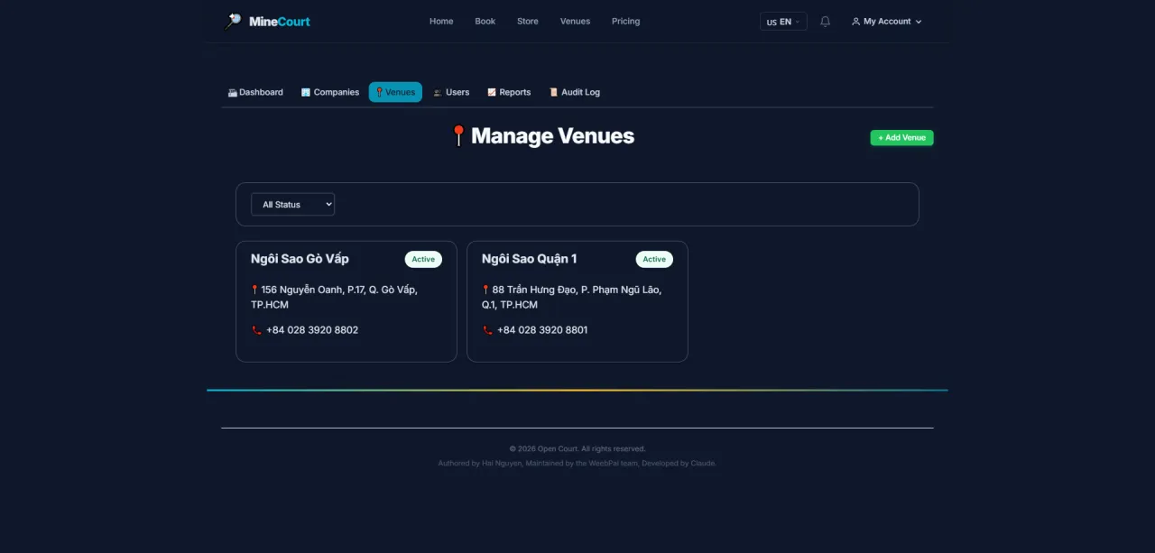 Manage Venues