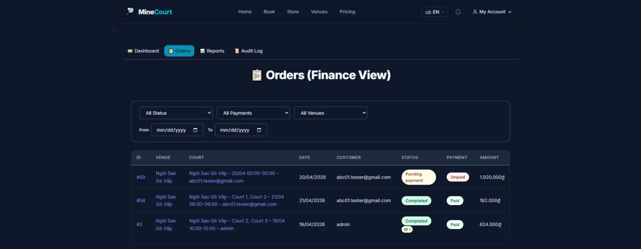 Finance Orders