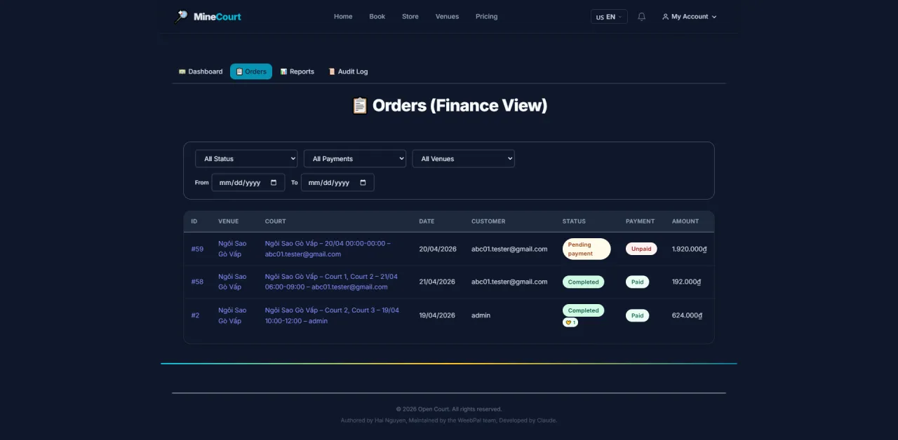 Finance Orders