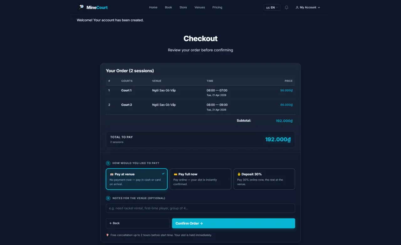 Step 4: Checkout & Payment Mode