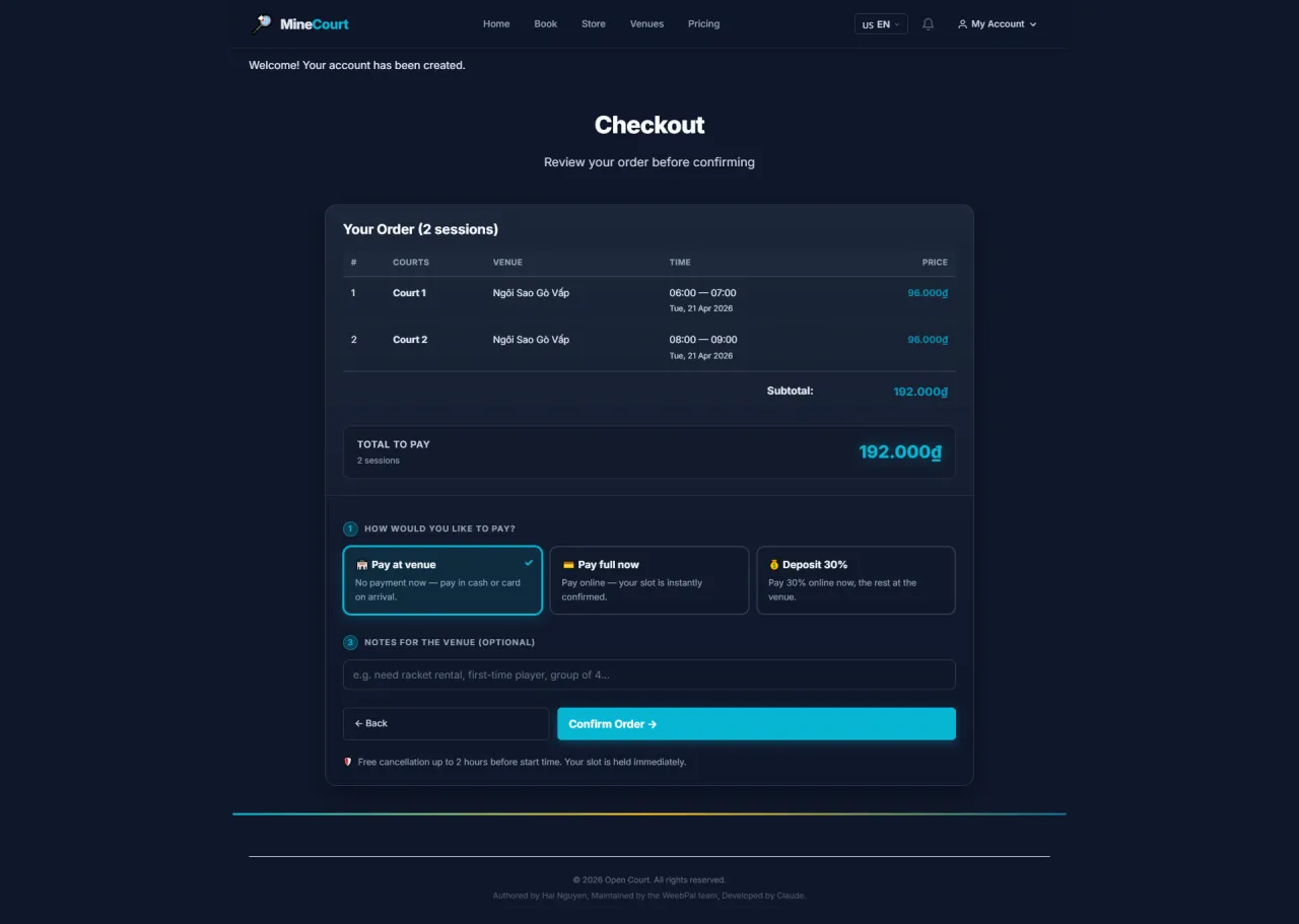 Step 4: Checkout & Payment Mode