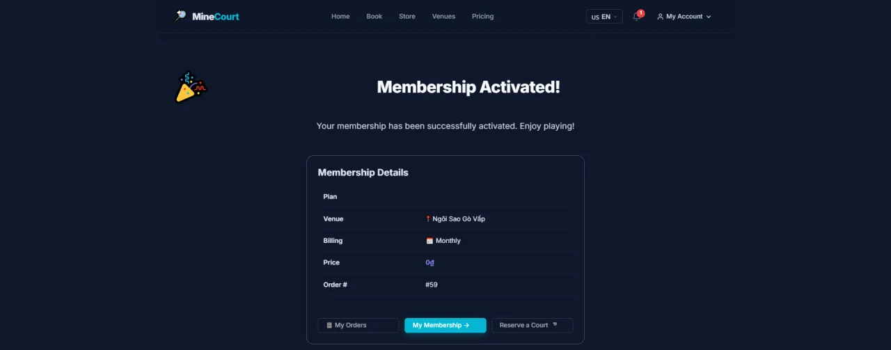 Membership: Activated