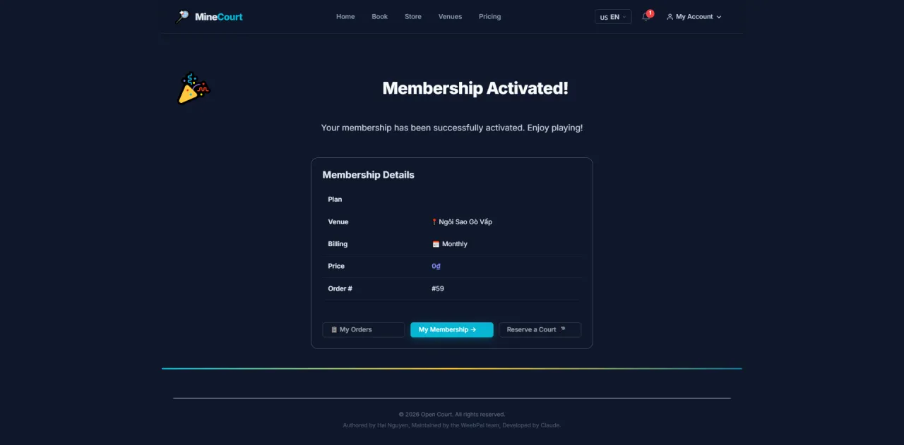Membership: Activated