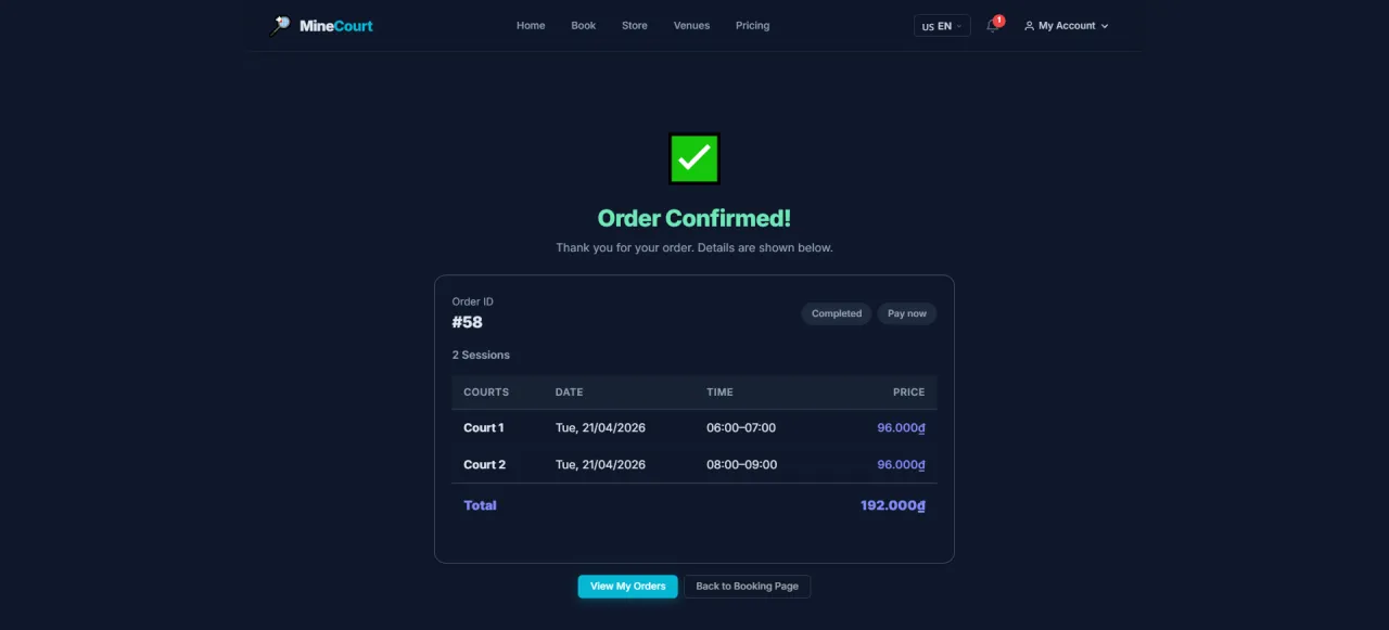 Step 7: Booking Confirmed