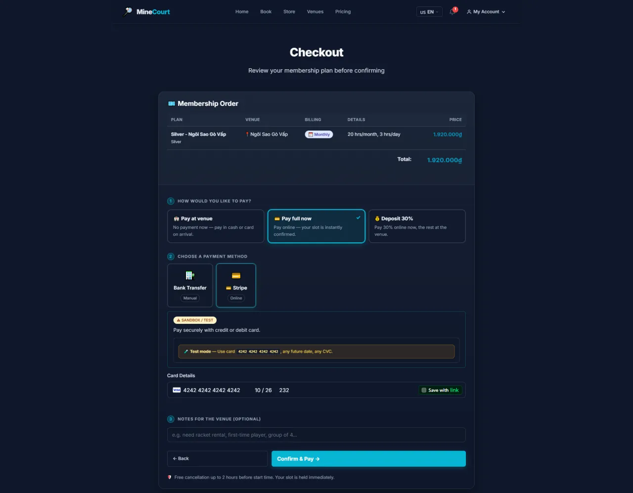 Membership: Select Payment