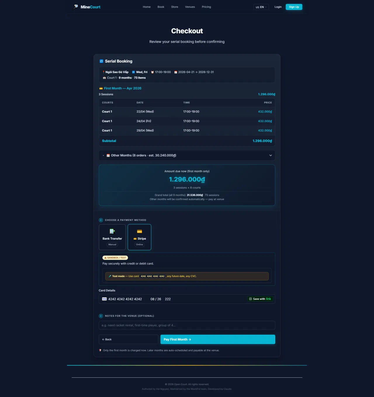 Serial: Select Payment Method