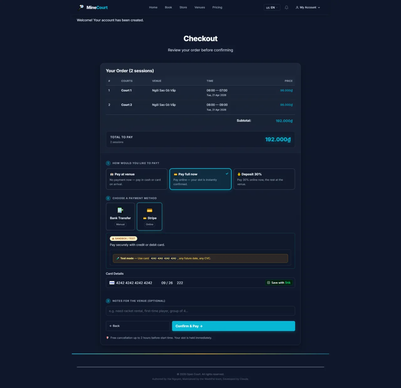 Step 5: Select Payment Method