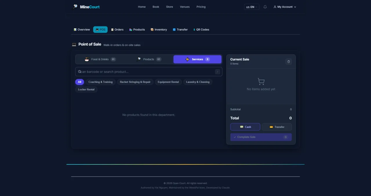 POS: Sell Services
