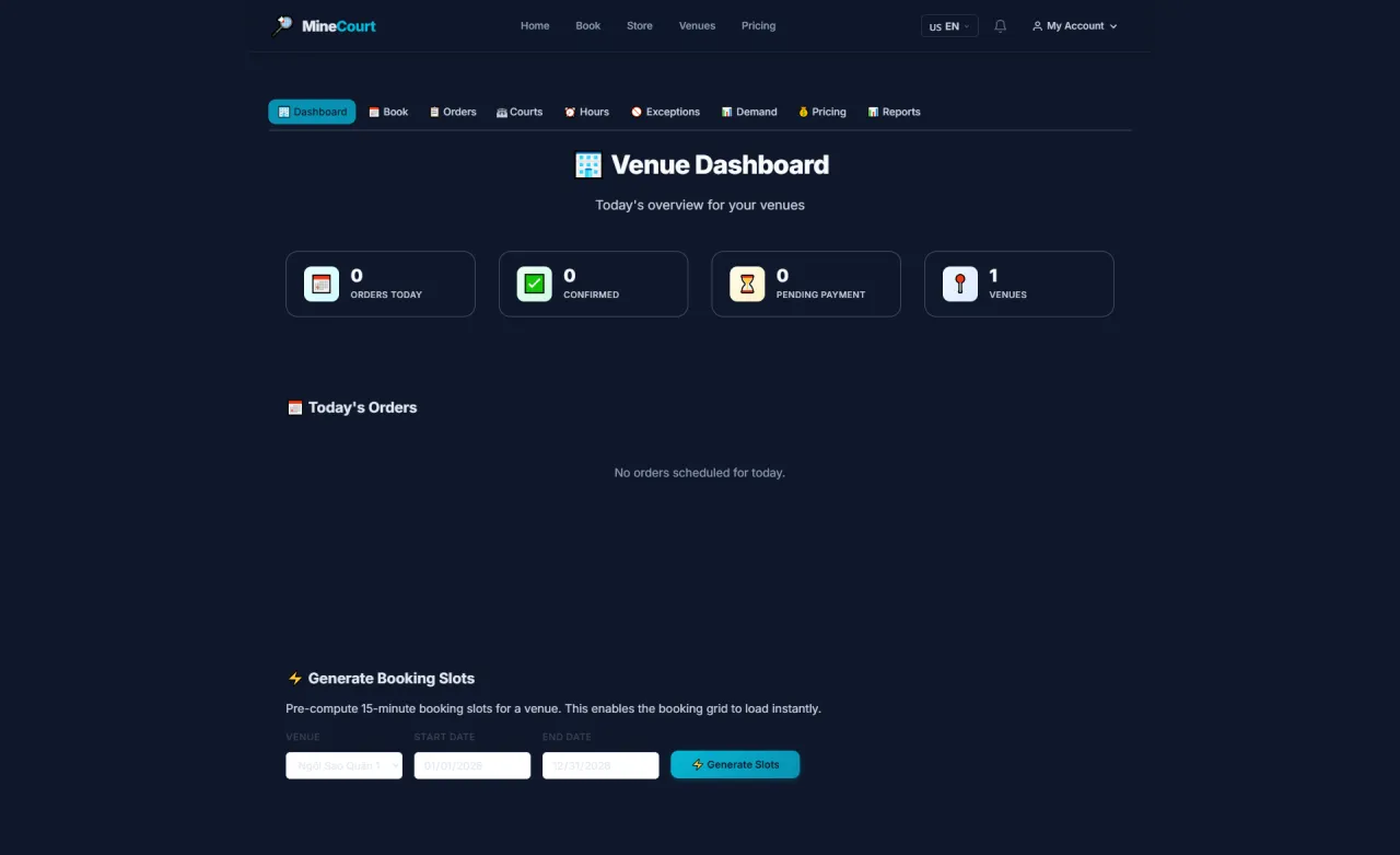 Venue Dashboard