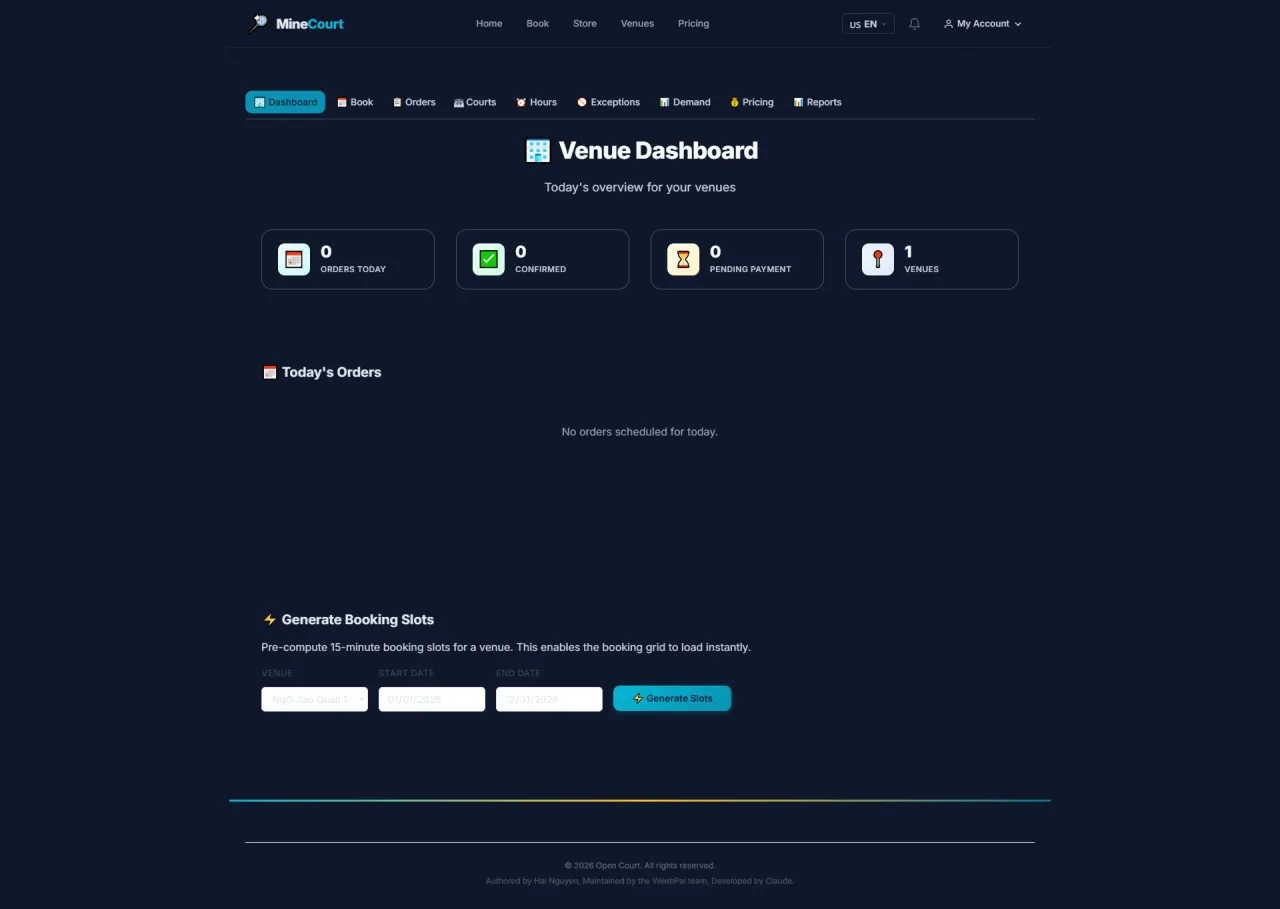 Venue Dashboard