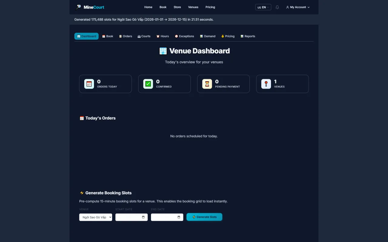 Generate Booking Slots