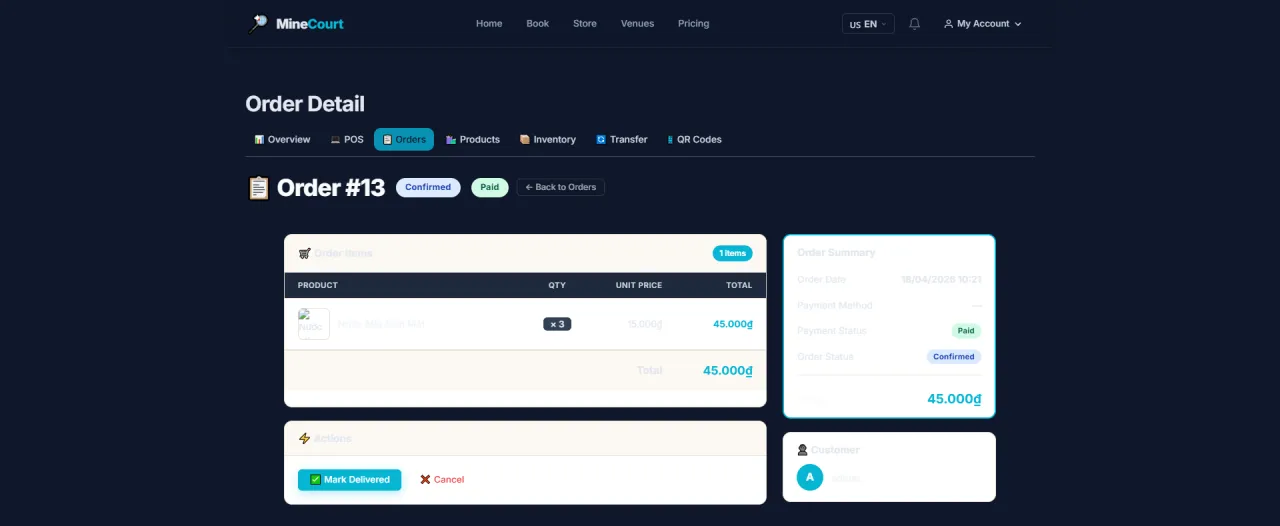 Store Order Detail