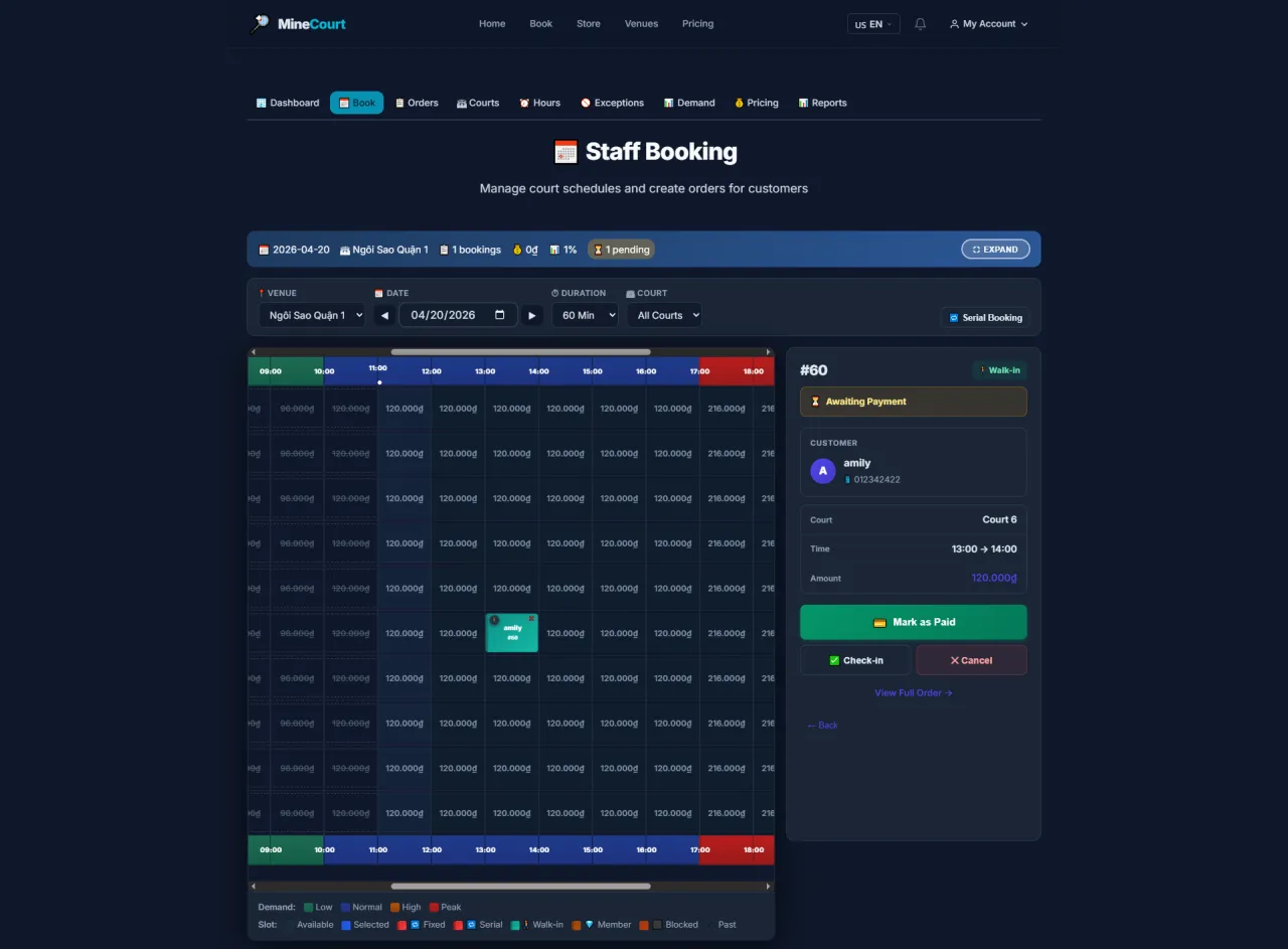 Staff: View Booking Detail