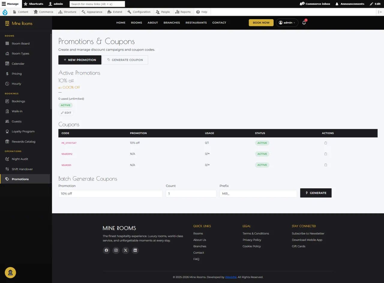 Generate Promo Codes