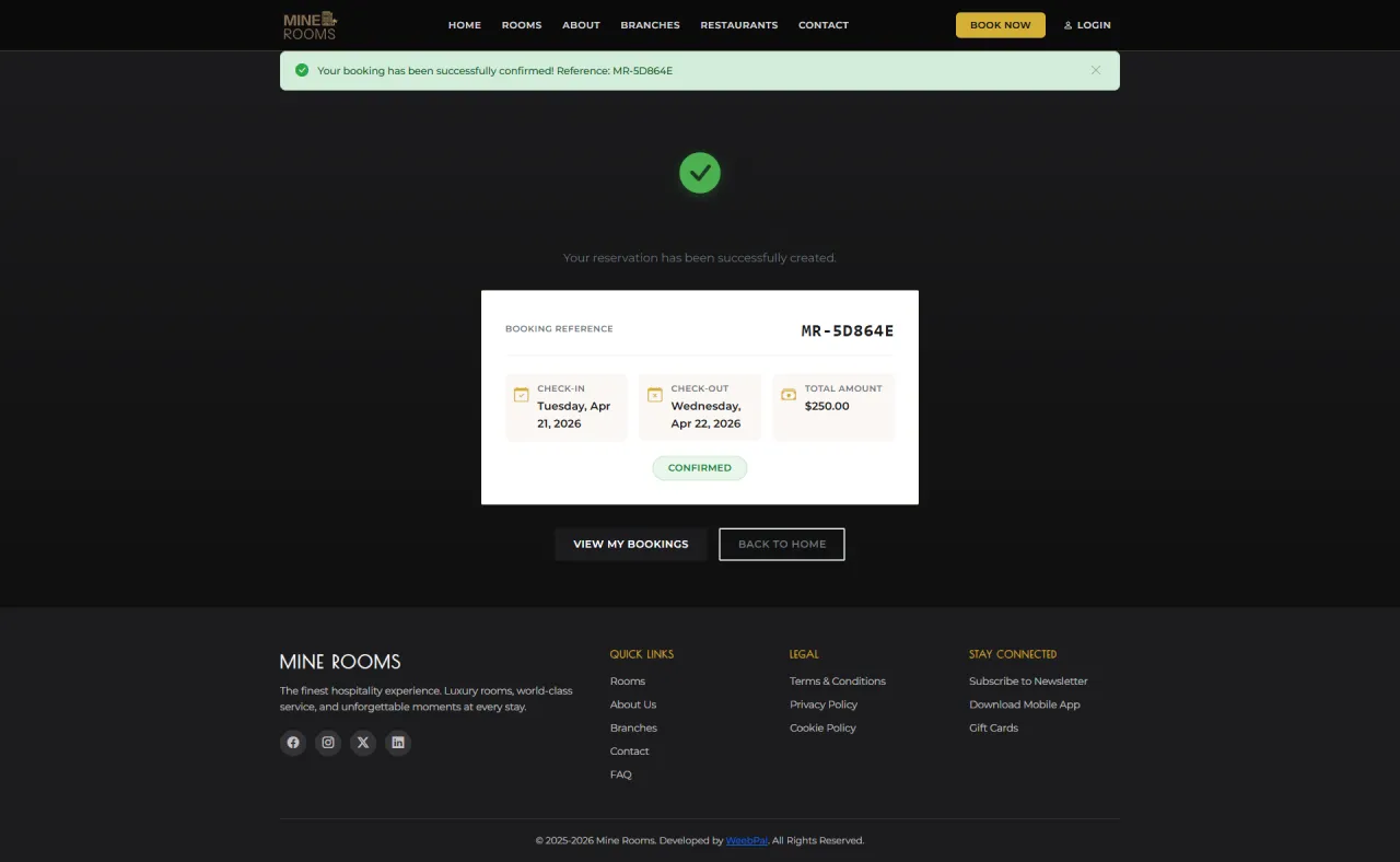 Booking Confirmation