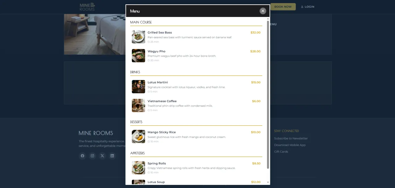 View Restaurant Menu