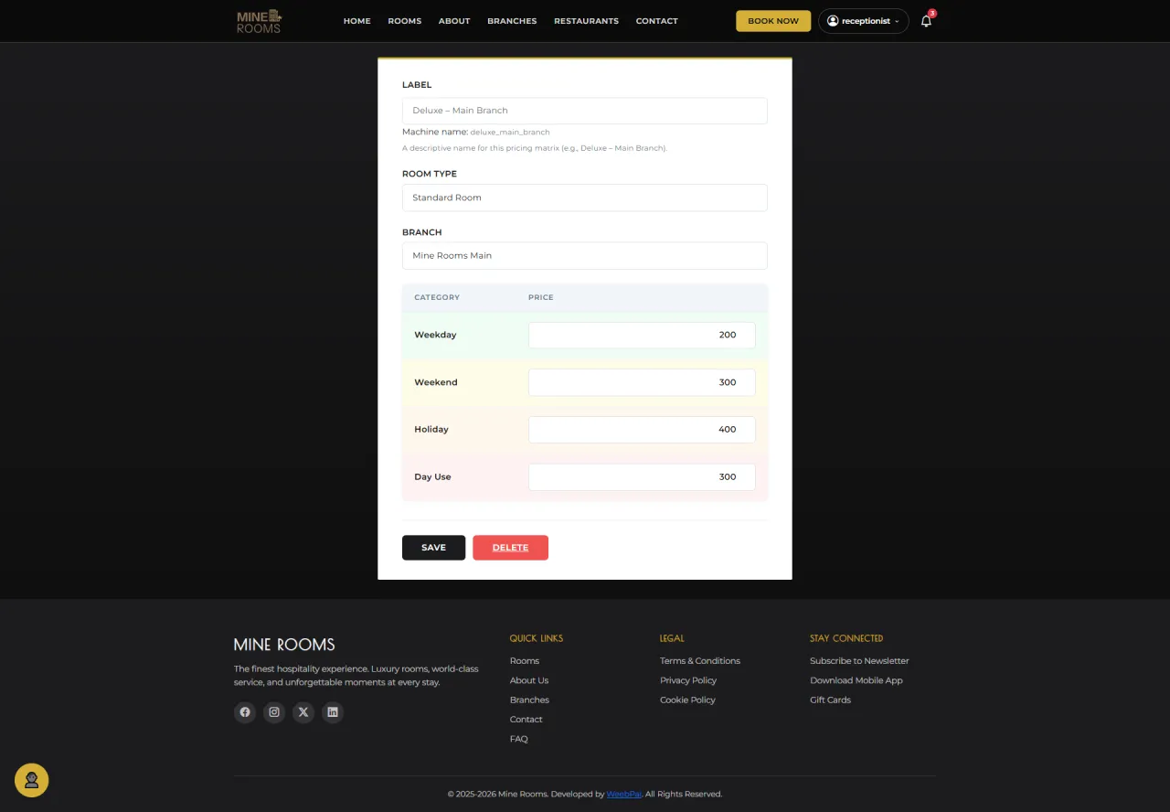 Edit Pricing