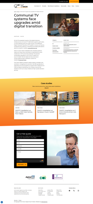 Project Showcase: Residential & Commercial TV and Network Installation Services Platform