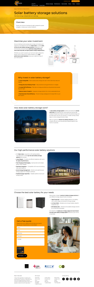 Project Showcase: Renewable Energy – Solar PV & Battery Solutions Platform