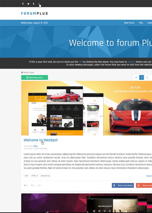 Forum Plus - Responsive Drupal Forum Theme
