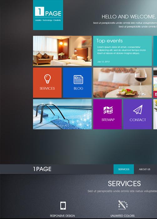 Onepage D8 - Responsive Multipurpose Drupal 8 Theme