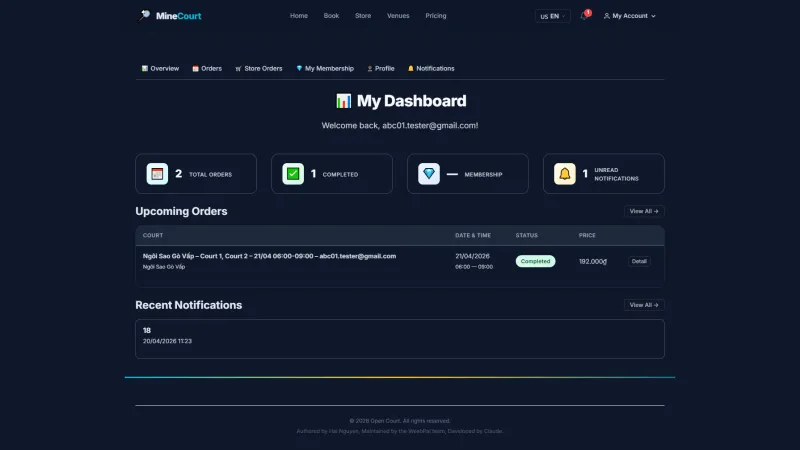 For players: manage your bookings
