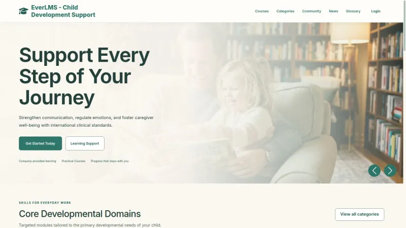 EverLMS Children live demo homepage